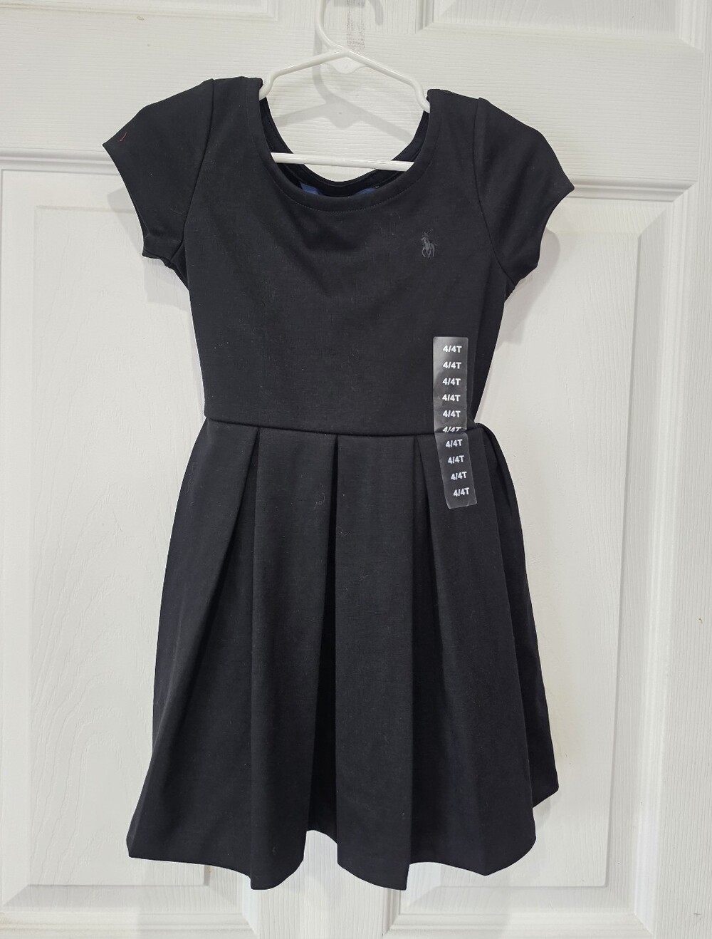 Polo Ralph Lauren Girls Black Pleated Dress Size 4T Included Belt NWT